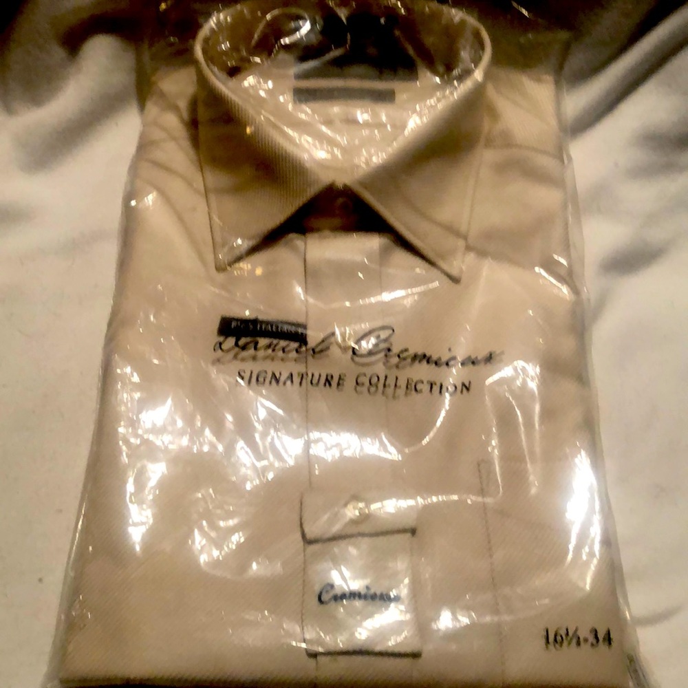 Daniel Cremieux RICHARD Shirt Signature Collection Tan 16 1/2 X 34